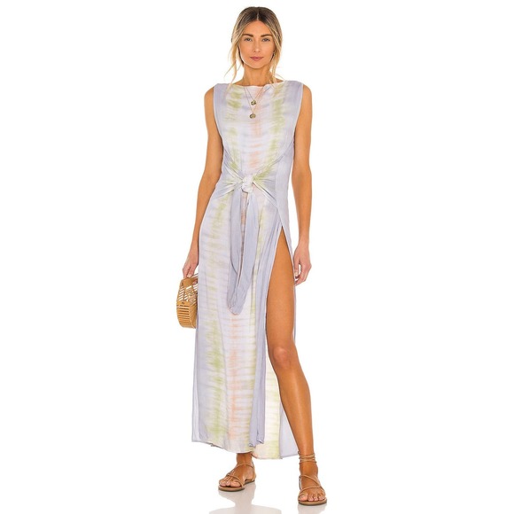 Jen's Pirate Booty Rio Walk Of Fame Kaftan Blue Agave Astral Tie Dye Size S NWT